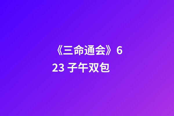 《三命通会》6.23 子午双包